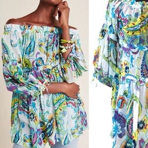 Anthropologie Maeve Frankie  Off-Shoulder Blouse Large